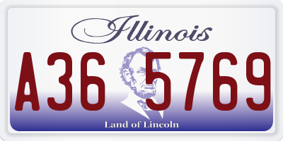 IL license plate A365769