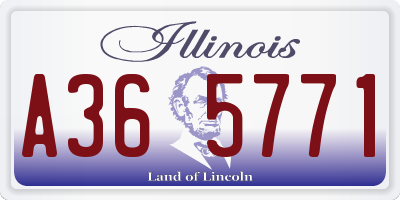 IL license plate A365771