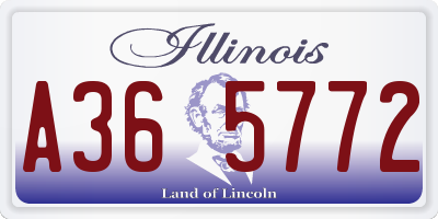 IL license plate A365772
