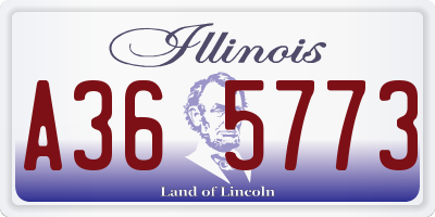 IL license plate A365773