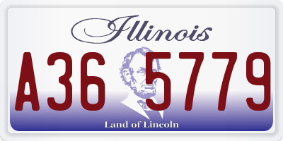 IL license plate A365779