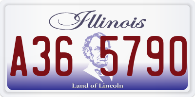 IL license plate A365790