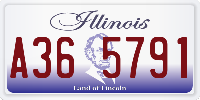 IL license plate A365791