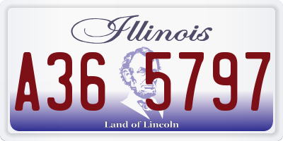 IL license plate A365797