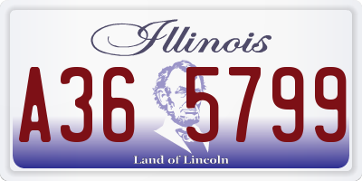 IL license plate A365799