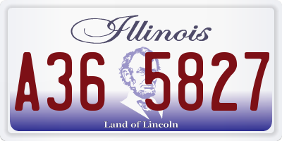 IL license plate A365827