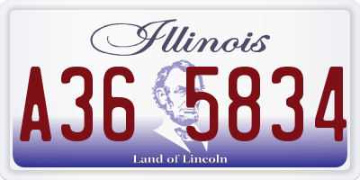 IL license plate A365834