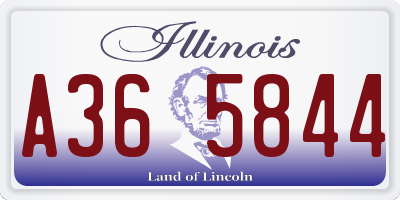 IL license plate A365844
