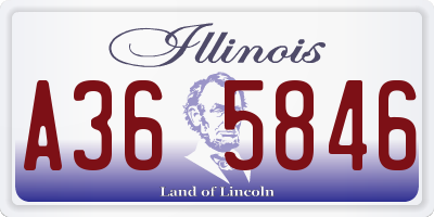 IL license plate A365846