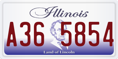 IL license plate A365854