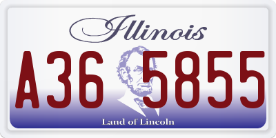 IL license plate A365855