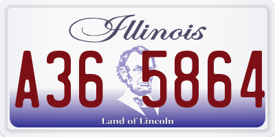 IL license plate A365864