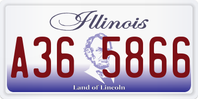 IL license plate A365866