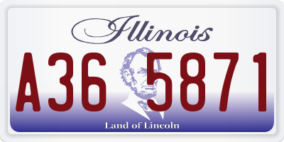 IL license plate A365871