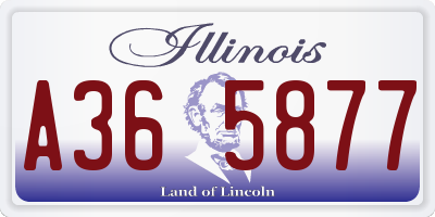IL license plate A365877