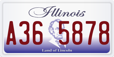 IL license plate A365878