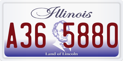 IL license plate A365880
