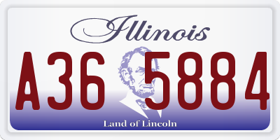 IL license plate A365884
