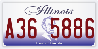 IL license plate A365886