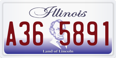 IL license plate A365891