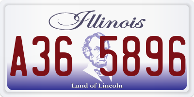 IL license plate A365896