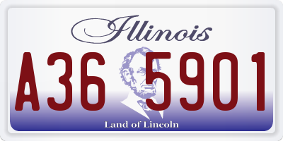 IL license plate A365901