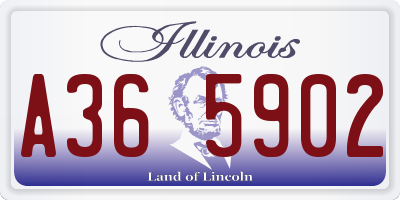 IL license plate A365902