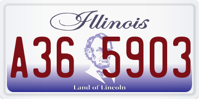 IL license plate A365903
