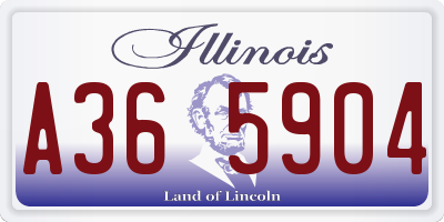 IL license plate A365904