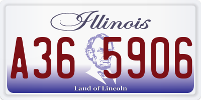 IL license plate A365906
