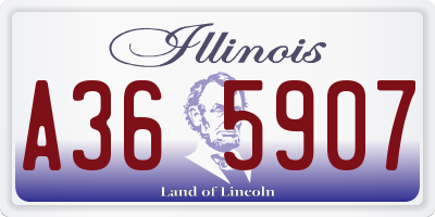 IL license plate A365907