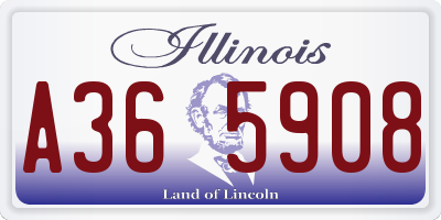 IL license plate A365908
