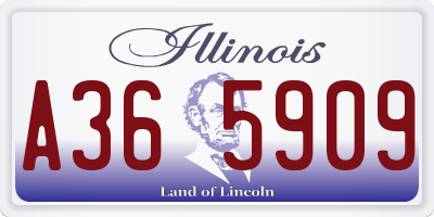 IL license plate A365909