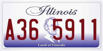 IL license plate A365911