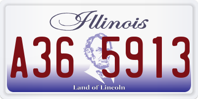 IL license plate A365913