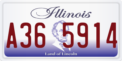 IL license plate A365914