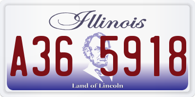 IL license plate A365918