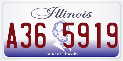 IL license plate A365919