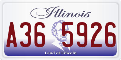 IL license plate A365926