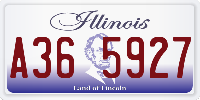 IL license plate A365927