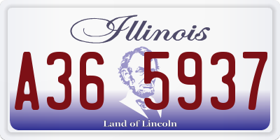 IL license plate A365937
