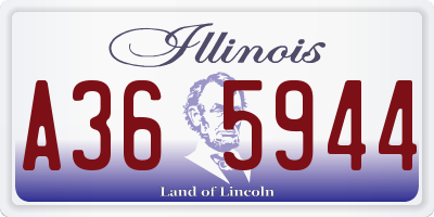 IL license plate A365944