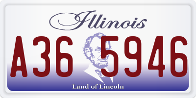 IL license plate A365946