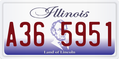 IL license plate A365951