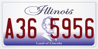 IL license plate A365956