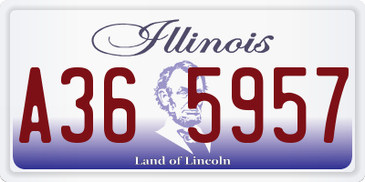 IL license plate A365957
