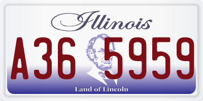 IL license plate A365959