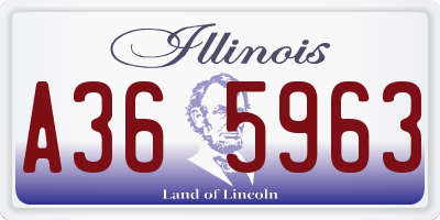 IL license plate A365963