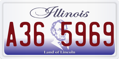 IL license plate A365969