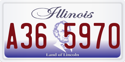 IL license plate A365970